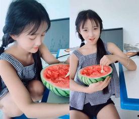 吃瓜拍照p图,趣味P图,解锁夏日吃瓜新姿势